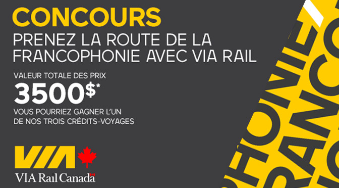concours via rail francophonie