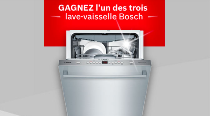 Terminé: Trois lave-vaisselles Bosch à gagner !