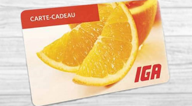 Terminé: Gagnez une carte-cadeau IGA de 300$ avec Toiture Normand Gagné