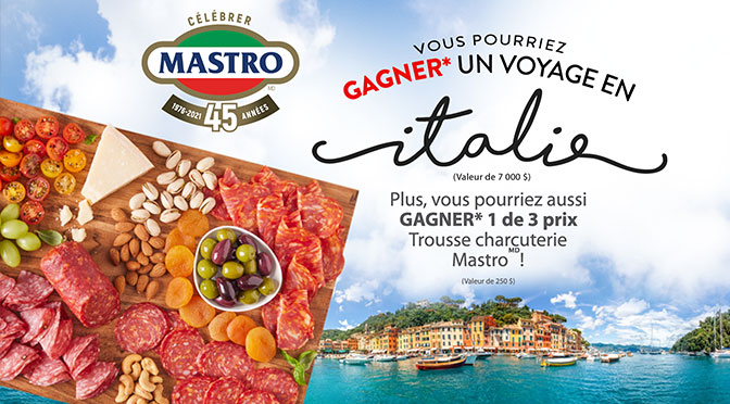 Concours Mastro Voyage en Italie