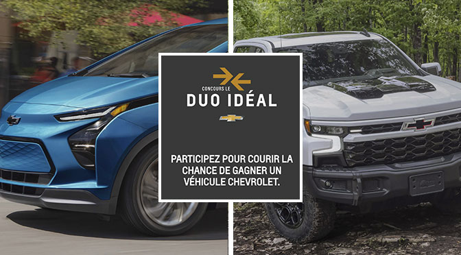 Concours Duo Idéal Chevrolet GM
