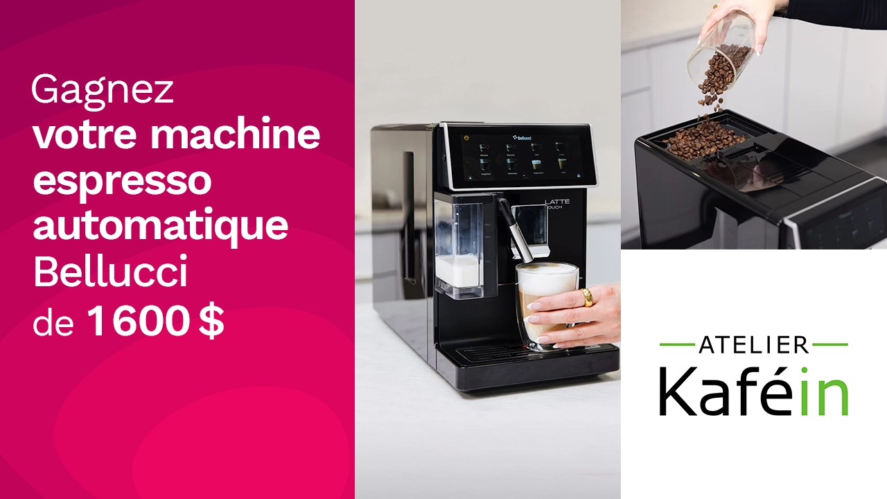 Gagnez une machine espresso atelier Kafein