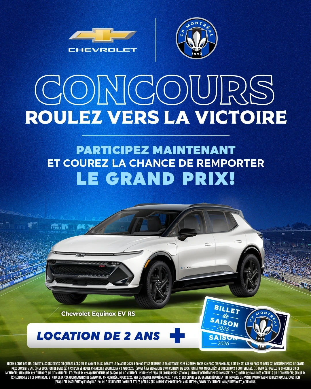concours Chevrolet 2025