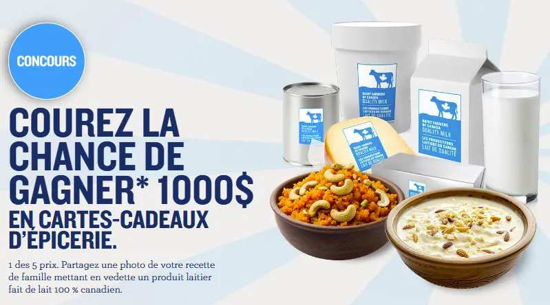 concours produits laitiers canadiens
