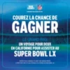 gagnez un voyage pour un match de la NFL