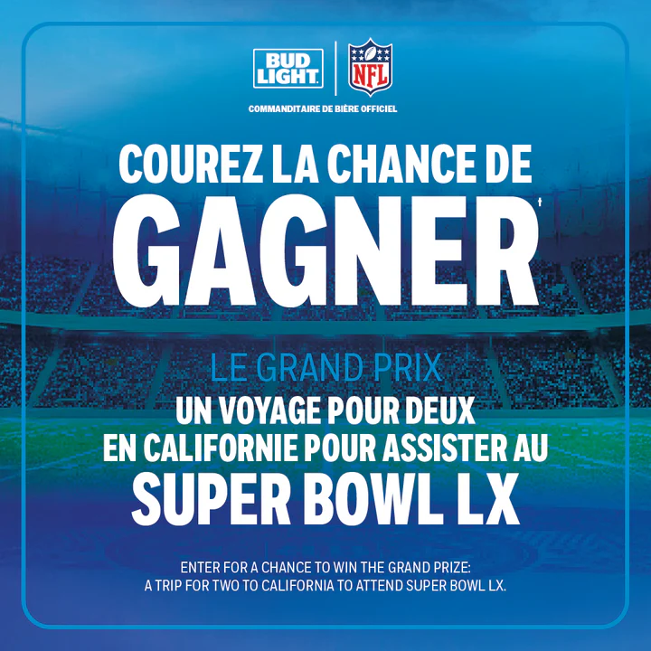 gagnez un voyage pour un match de la NFL