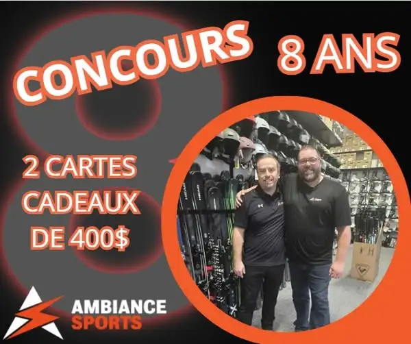 Concours 8 ans Ambiance sports carte-cadeau de 400$ à gagner