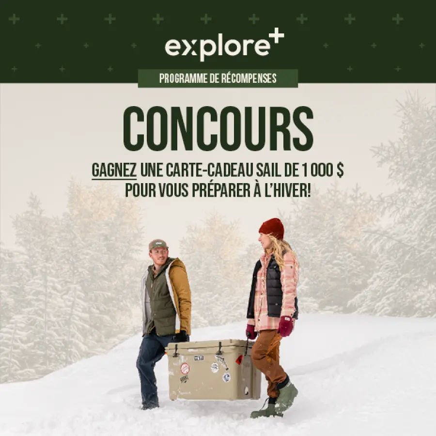 Concours Explore+ gagnez une carte-cadeau SAIL de 10000$