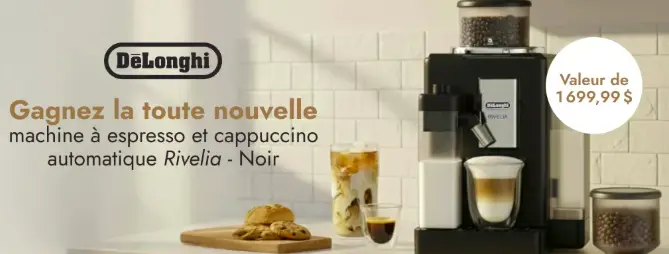 Gagnez une machine espresso delonghi avec Linen chest