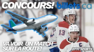 Match des canadiens sur la route