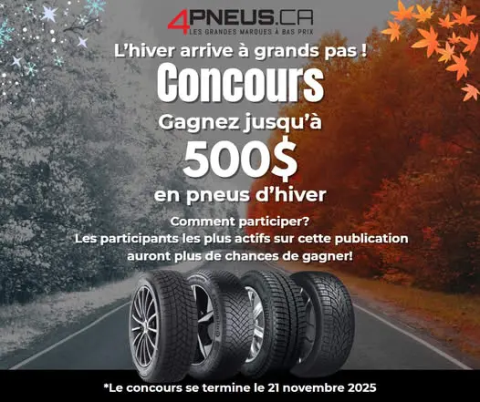 Gagnez des pneus avec 4pneus.ca