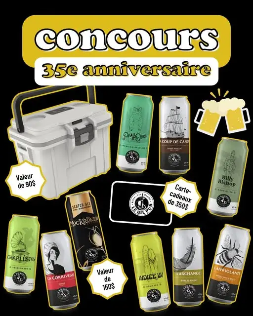 gagnez un anier de bière avec Microbrasserie Bilboquet