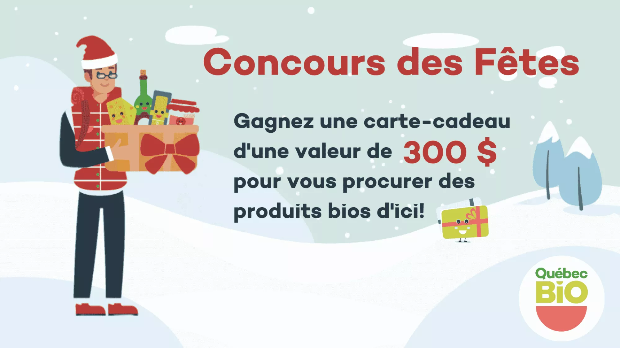 Gagnez une carte-cadeau de 300$ de Québec Bio