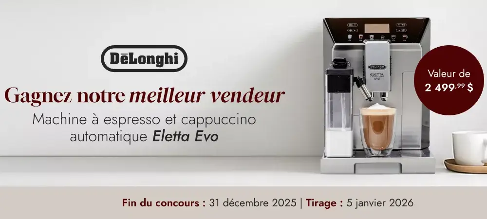Gagnez une De'Longhi Eletta Evo avec le concours Linen Chest