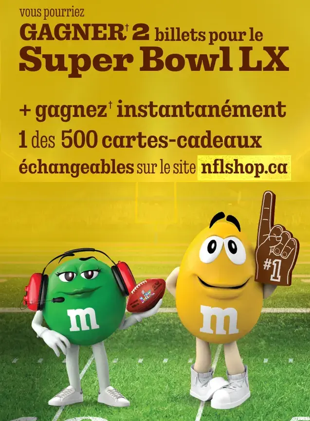 Concours mars gagnez un voyage au Super Bowl LX