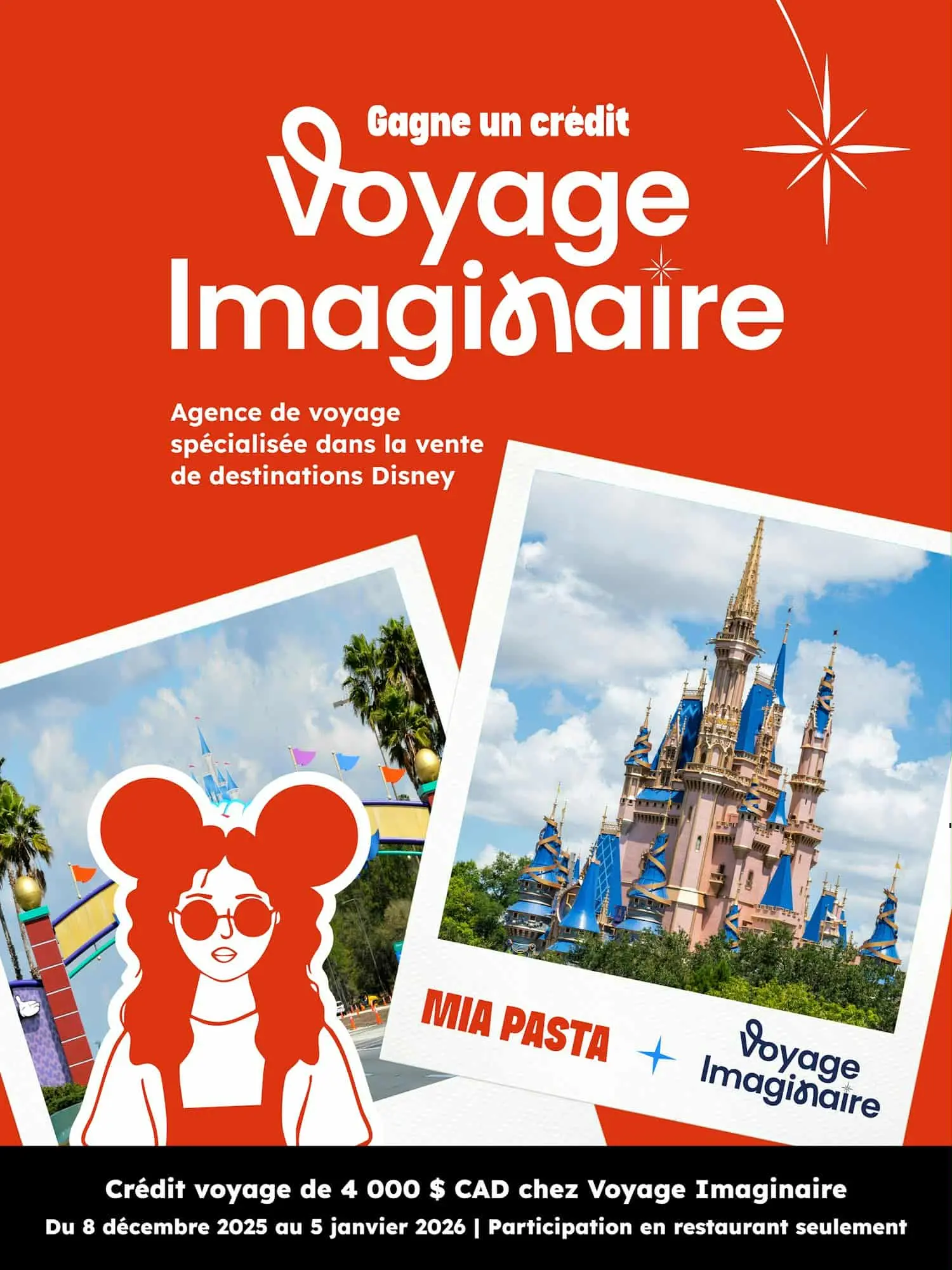 Gagnez un voyage de 4000$ à Disney avec Mia Pasta