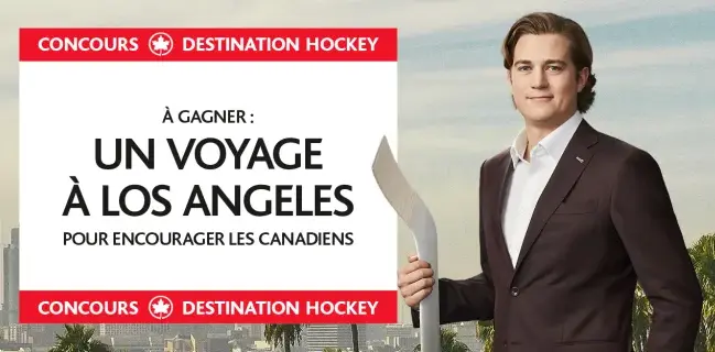 Concours destination hockey! Gagnez un voyage à Los angeles pour voir les Canadiens