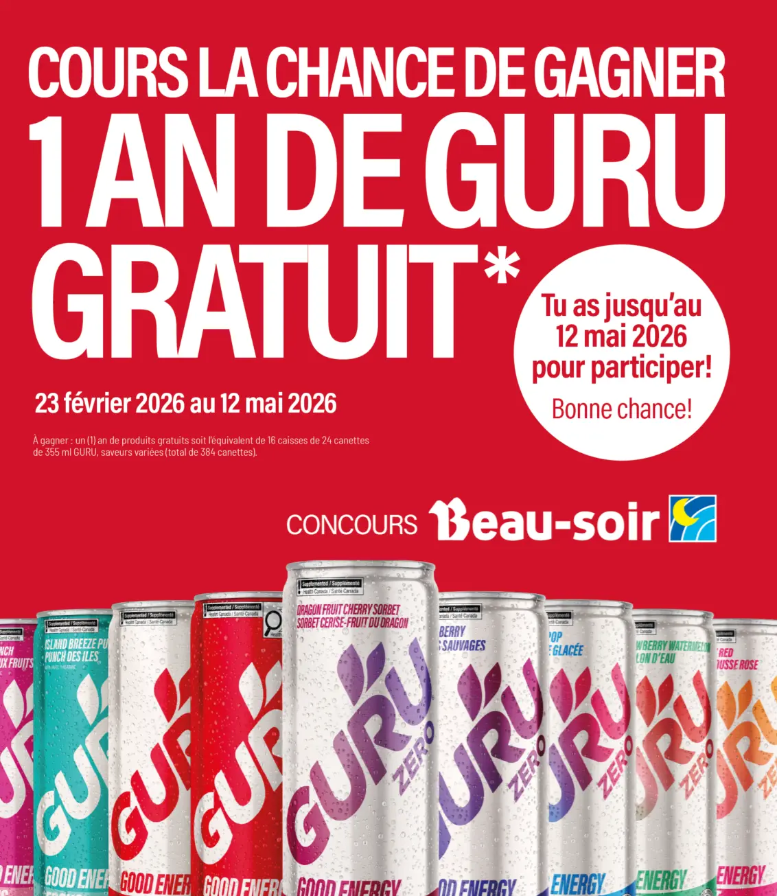 concours gagnez un an de Guru avec Beau-Soir