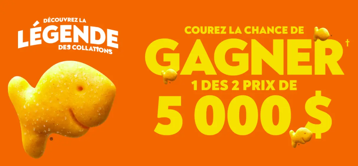 légende des collations goldfish gagnez 5000$