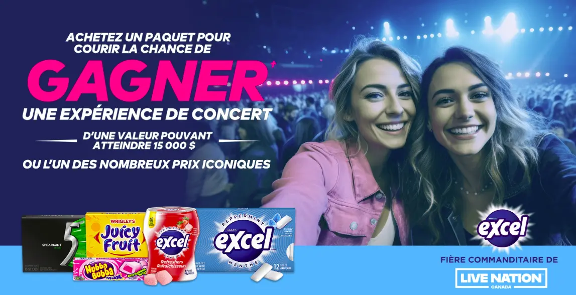 concours excel gagnez une expérience de concert