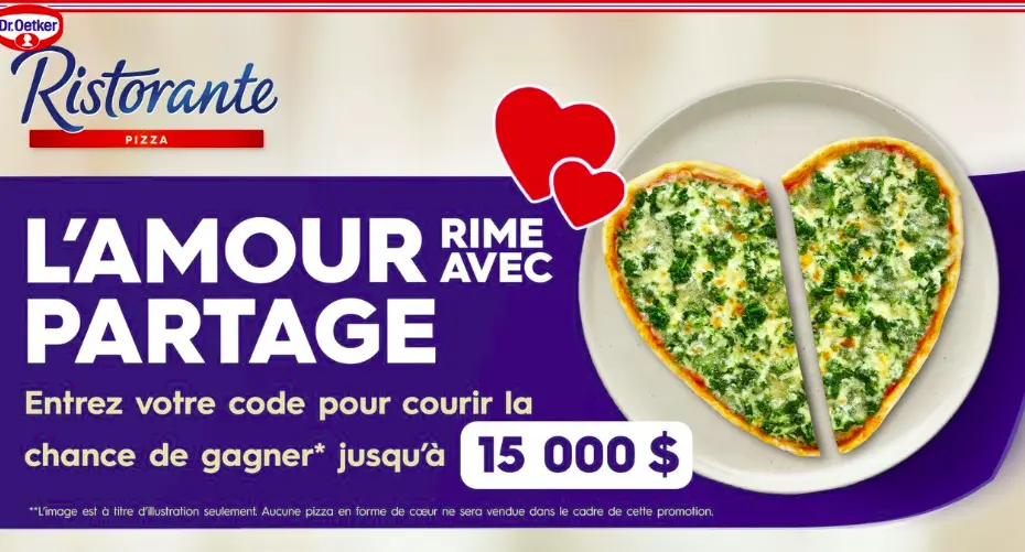 amour rime avec partage de ristorante pizza