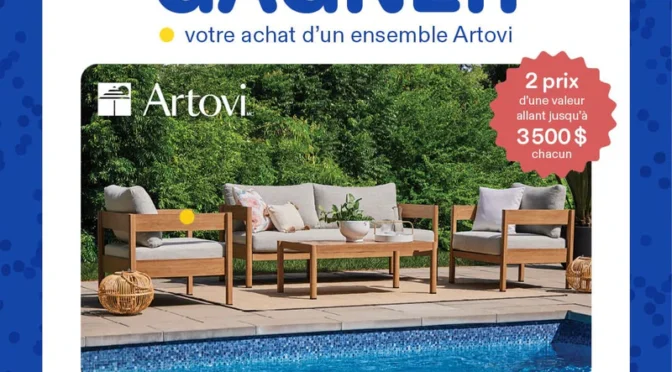gagnez votre achats Artovi chez Club Piscine