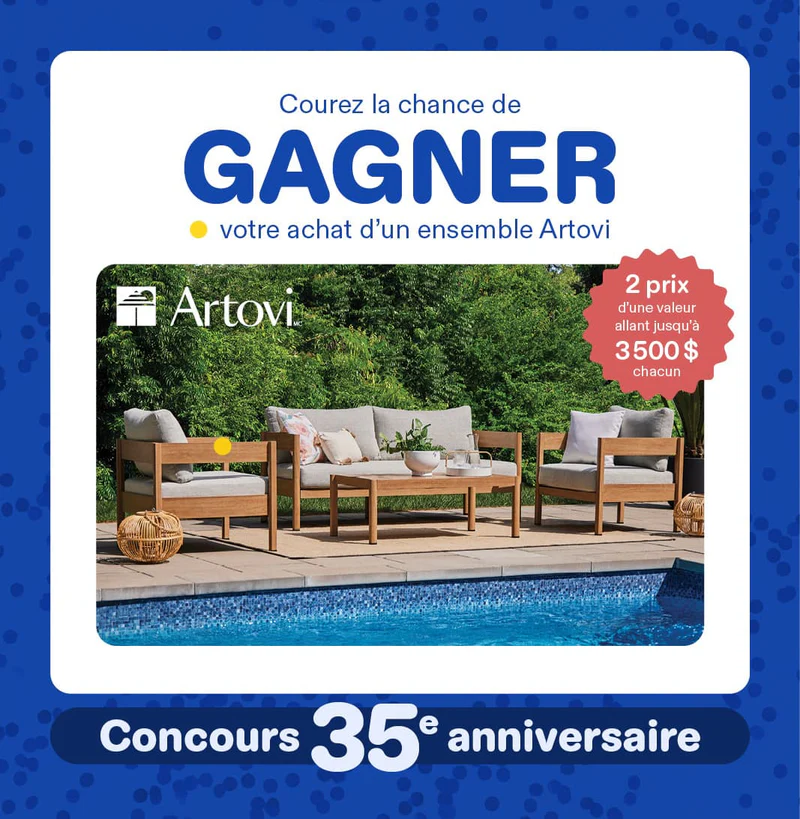 gagnez votre achats Artovi chez Club Piscine