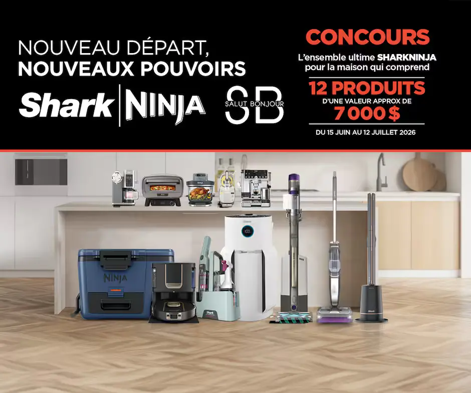 gagnez des appareils shark et Ninja avec ce concours de TVA