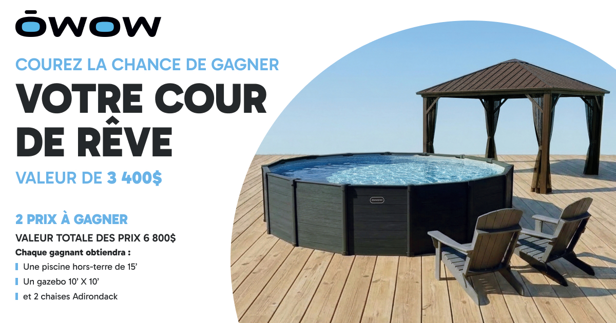 gagnez votre cour de rêve avec owow