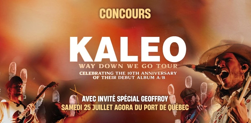 gagnez des entrées qu spectacle Kaleo