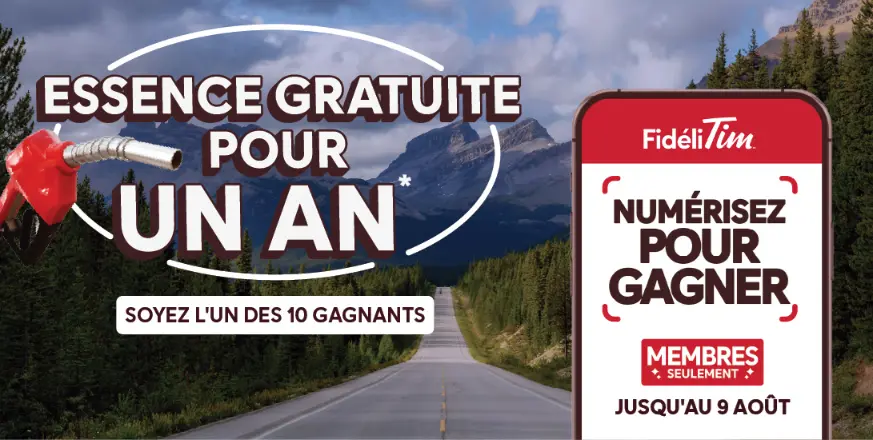 numérisez pour gagner de l'essence avec Tim Hortons
