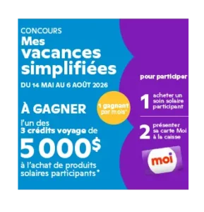 gagnez un crédit voyage de 5000$ avec Brunet