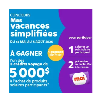 gagnez un crédit voyage de 5000$ avec Brunet