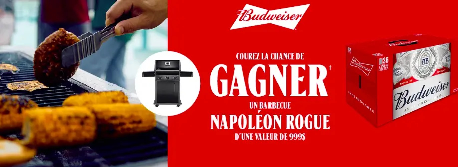 gagnez un BBQ Napoléon avec Budweiser