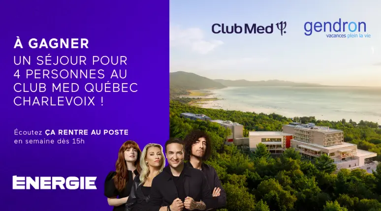 Courez la chance de gagner un séjour pour deux adultes et deux enfants au Club Med Québec Charlevoix