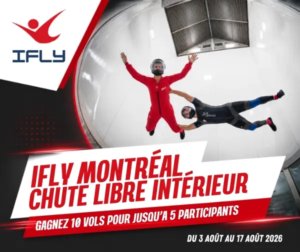 gagnez un vol chez Ifly Montréal chute libre intérieur
