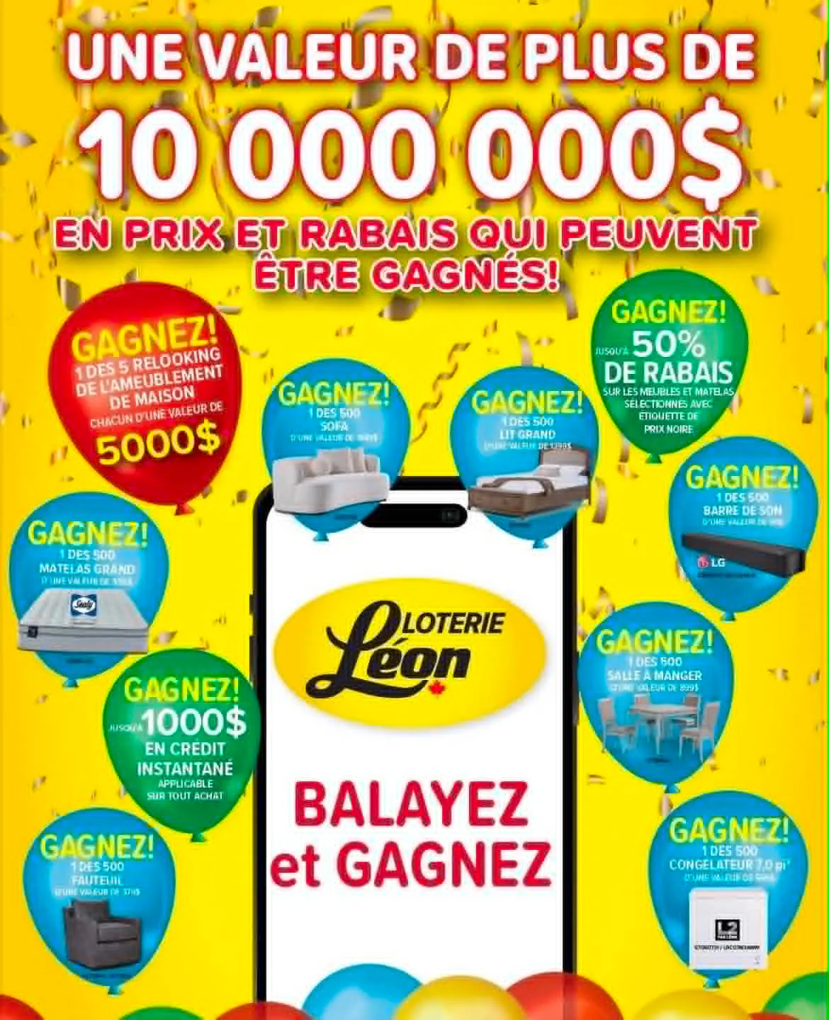 gagnez des tonnes de prix Leons