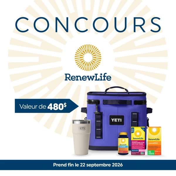 Courez la chance de gagner un ensemble-cadeau Renew Life