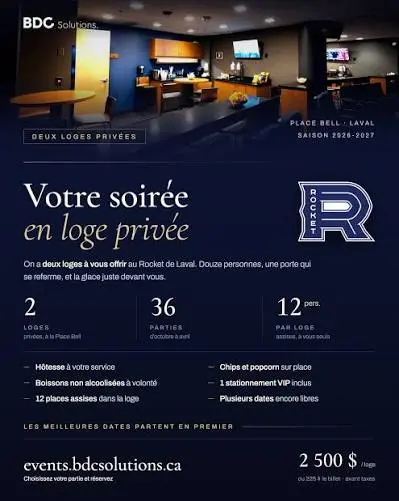 Courez la chance de gagner une loge de 12 places à la Place Bell