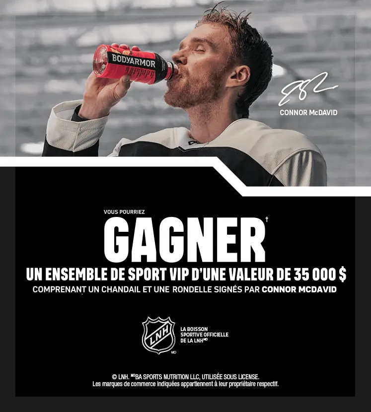 Courez la chance de gagner un ensemble sportif VIP BODYARMOR chez Couche-Tard d’une valeur de 35 000$
