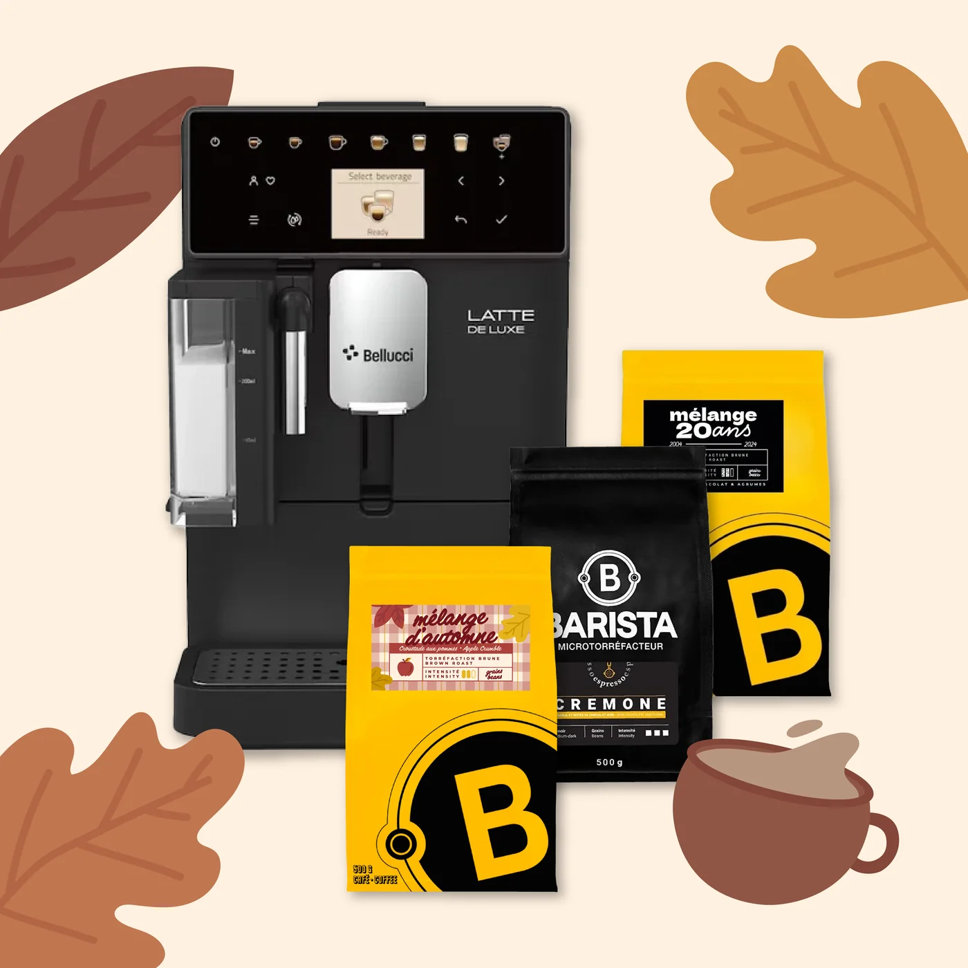 Gagnez une machine espresso Bellucci Latte Deluxe et l’équivalent d’un an de café gratuit avec Café Barista