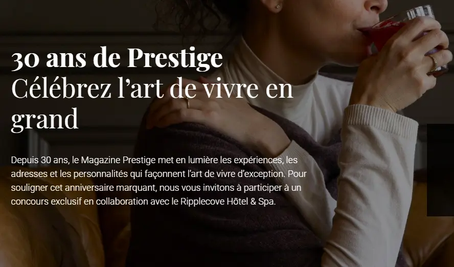 Gagnez une escapade détente pour deux au Ripplecove Hôtel & Spa
