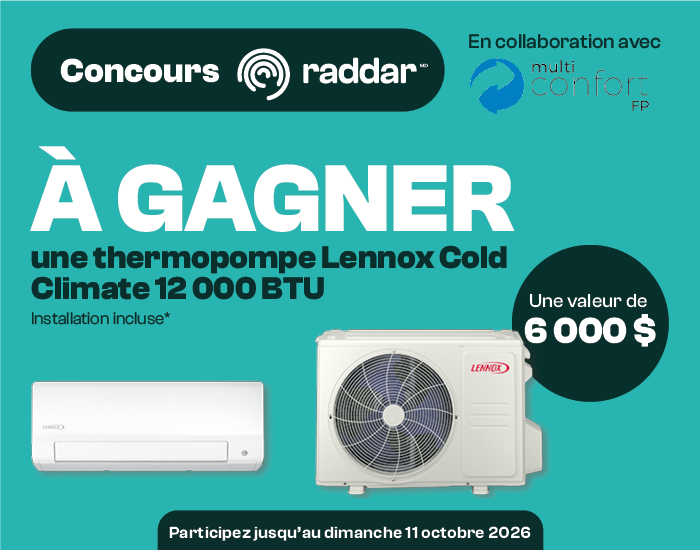 Courez la chance de gagner une thermopompe Lennox Cold Climate