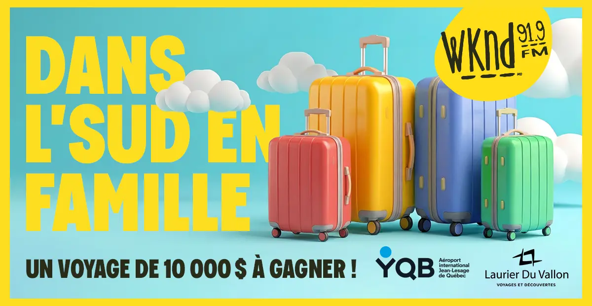 Courez la chance de gagner un crédit-voyage de 10 000$ chez Voyages Laurier Du Vallon