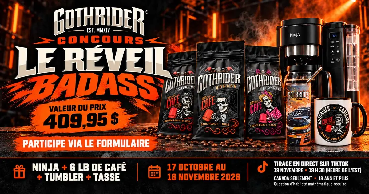 Concours Gagnez une cafetière Ninja DualBrew Pro et du café GothRider
