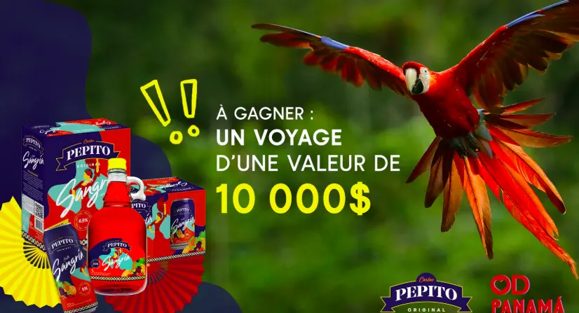 Gagnez 10 000$ applicable au voyage de votre choix auprès de Voyages Satellite grâce à Crave et Pepito Sangria!