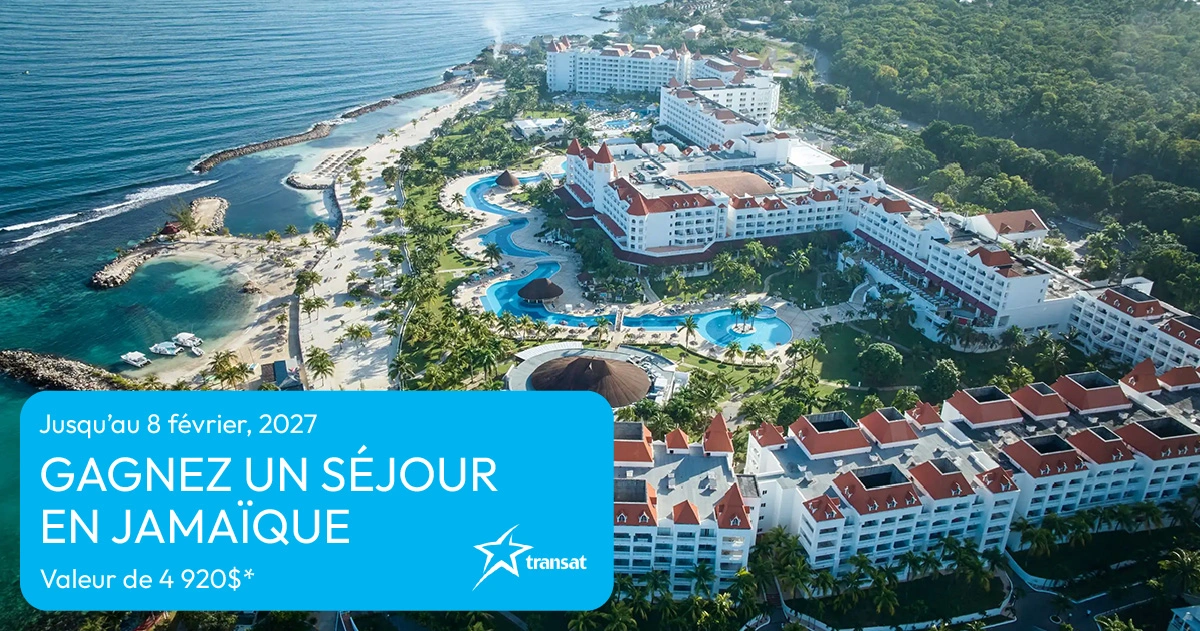 Gagnez un séjour de 7 nuits pour deux en Jamaïque