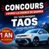 Gagnez la location d’un Volkswagen Taos Trendline 2026 pendant un an