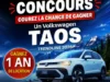 Gagnez la location d’un Volkswagen Taos Trendline 2026 pendant un an